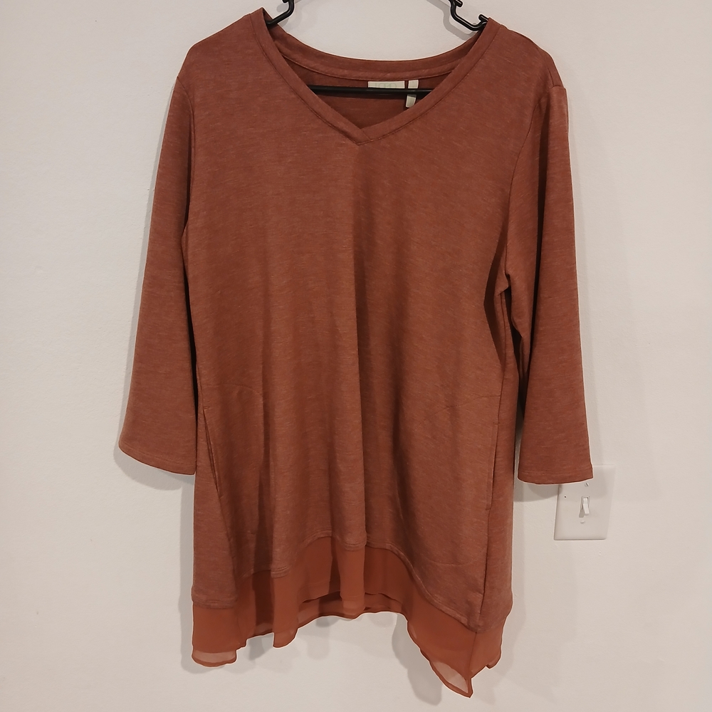 Logo Lounge V-Neck Tunic for Women Rosy Pink